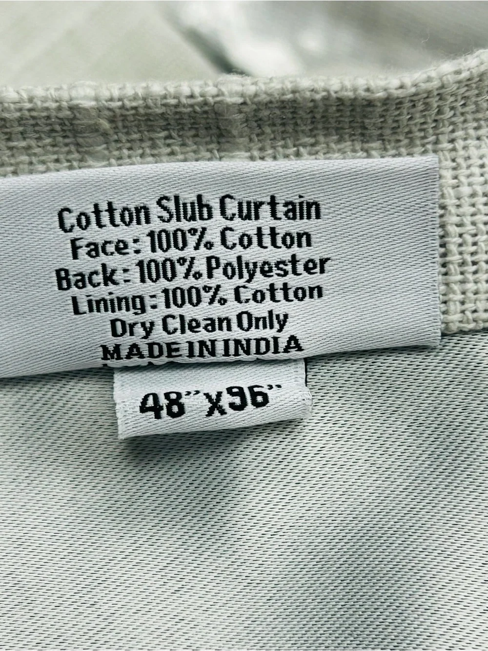NWT QUINCE Set Of 2 48x96 Cotton Slub Room Darkening Curtains Cloud 9701